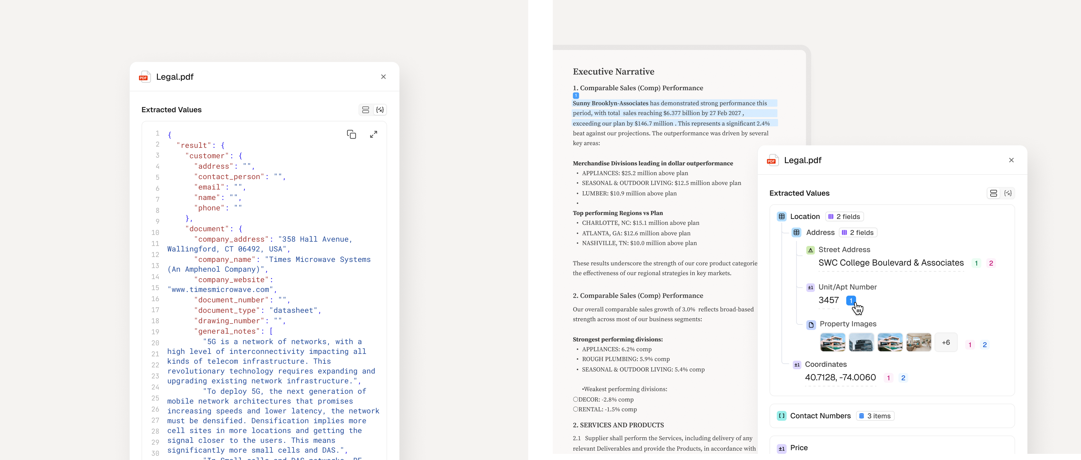 Inline signal with citation and source on click